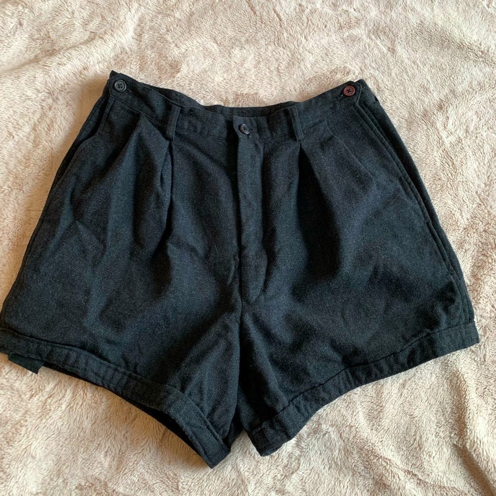 High Waisted, Wide Leg Chino-ish Shorts